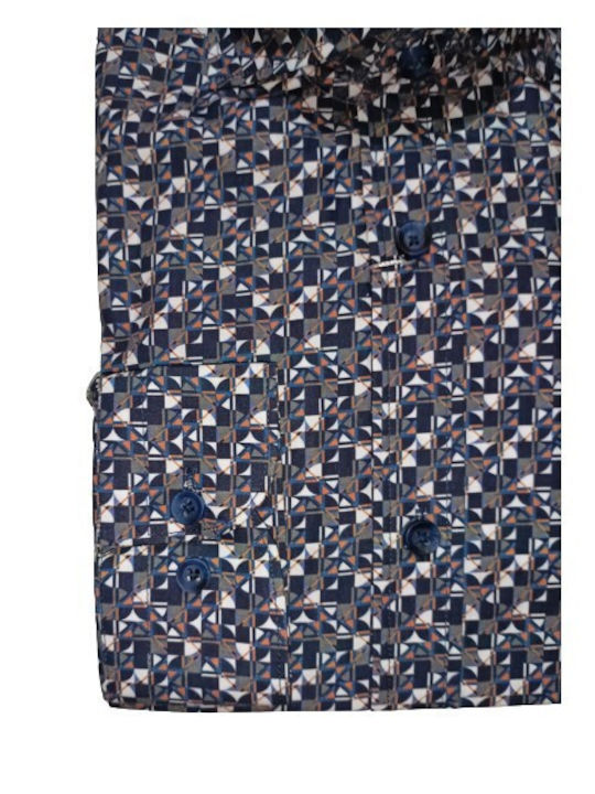 Long Sleeve Slim Fit Blue Shirt