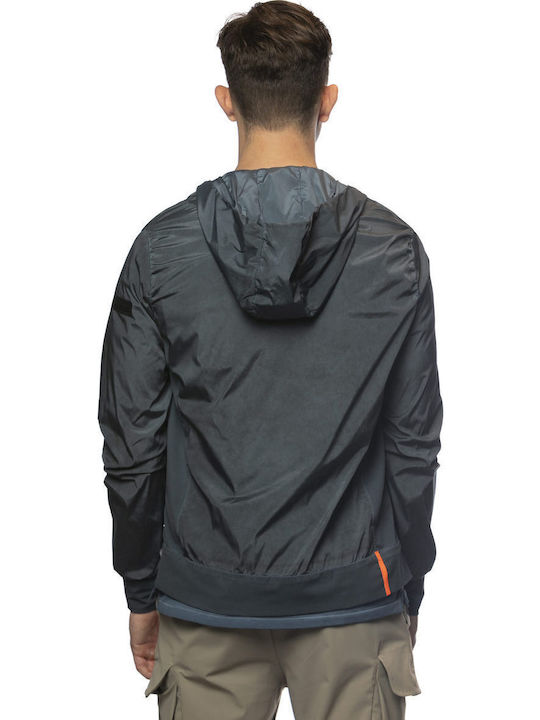Herren Fleecejacke mit Kapuze Blue Navy