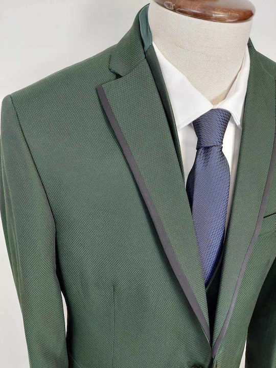 Herrenanzug mit Weste Green