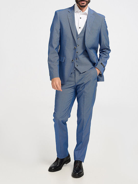 Roberto Fabiani Лятно време Мъжки Костюм Sky Blue