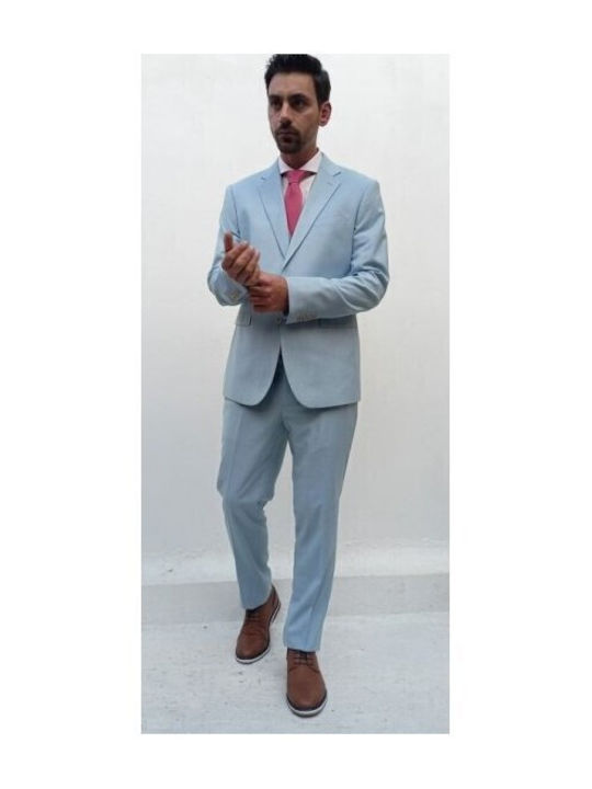 Men's Summer Suit with Vest Slim Fit Bay Leaf Mint