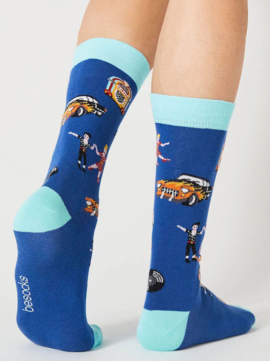 Besocks Berockabilly Organic Cotton Κάλτσες Blue 52us0000058-bl