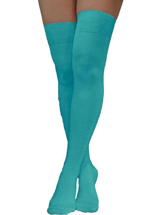 Dimi Socks Women's Solid Color Socks Turquoise
