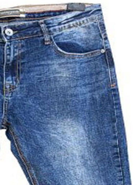 Men's Jeans Pants Elastic Blue
