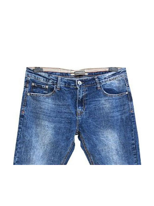 Men's Jeans Pants Elastic Blue
