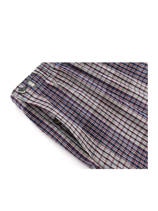 Herren Boxershorts Blue Kariert 1Packung