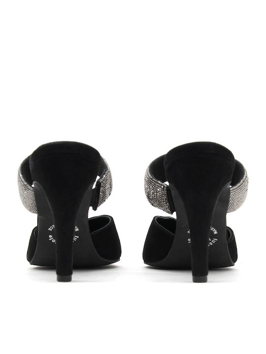 Pumps mit Stiletto-Absatz & Riemchen Silber