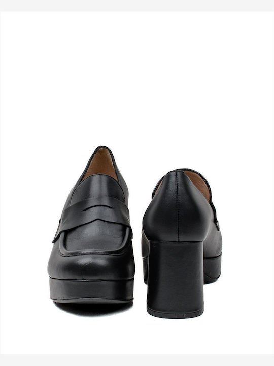 Leather Black Heels