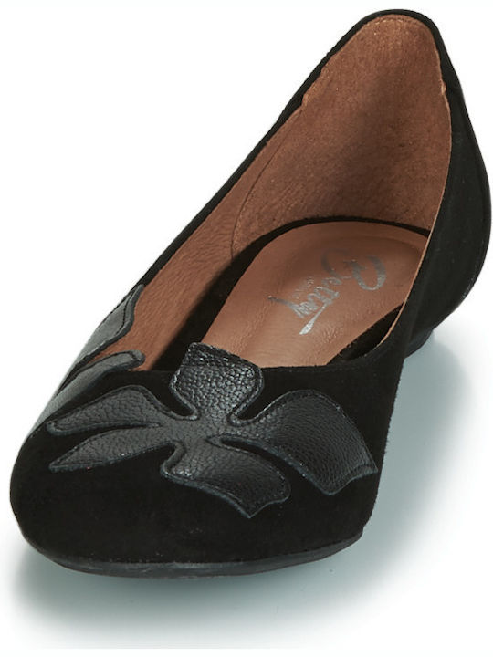 Erune Damen Ballerinas Schwarz