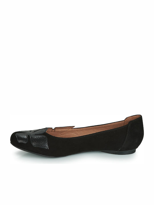 Erune Damen Ballerinas Schwarz