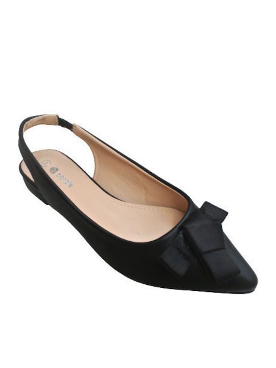 Pointy Slingback Ballerinas Black