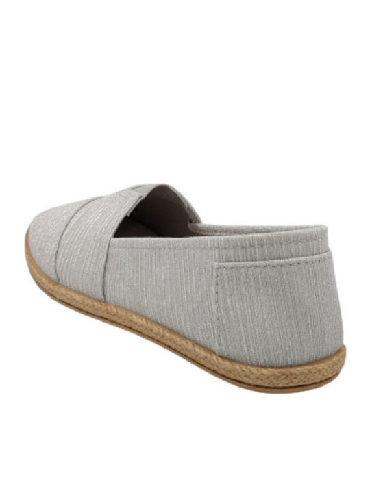 Din material textil Espadrile dama în culoarea Argintiu