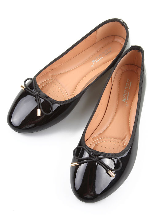 Patent Leather Ballerinas  Black