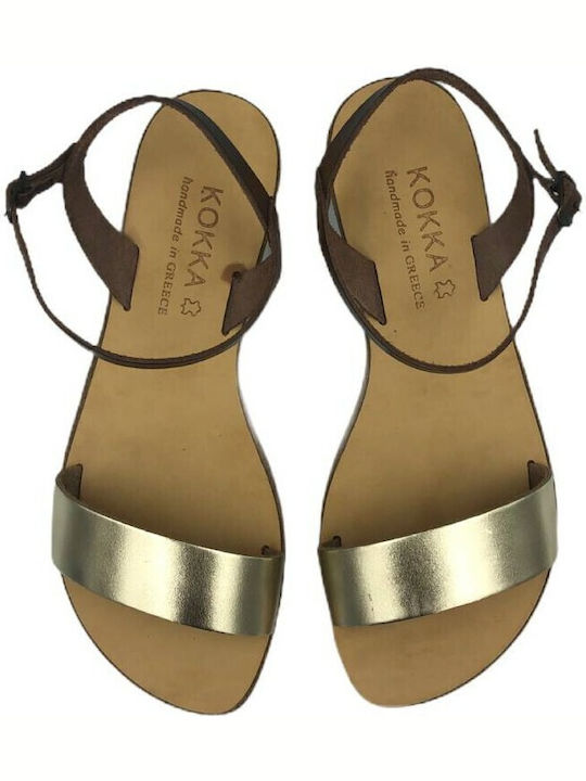 Women's Flat Sandals in Brown Color