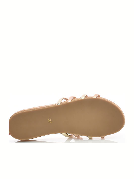 Strap Mule Flache Sandalen für Damen in Braun Farbe