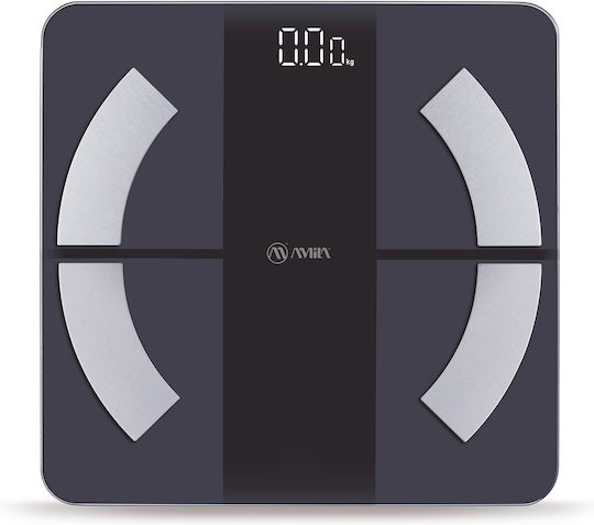 AMILA Smart Fitbody 2 Smart Bathroom Scale with Body Fat Counter & Bluetooth Black
