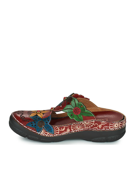 Flat Mules in Red Color