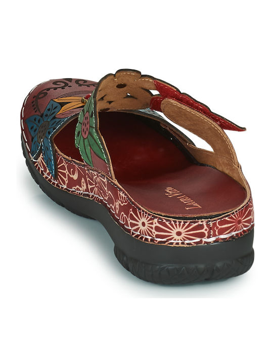 Flat Mules in Red Color
