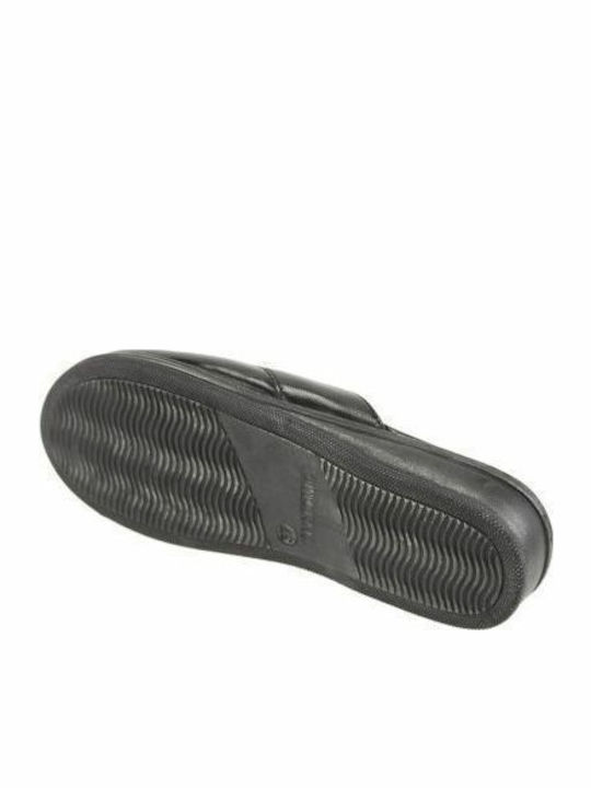 Anatomical Leather Women's Slippers Black