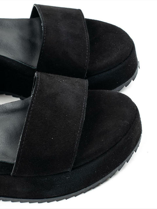 Damenplattformen Schwarz