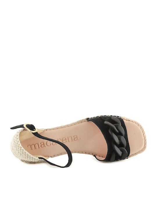 Jaki 10 Women's Leather Ankle Strap Platforms Black
