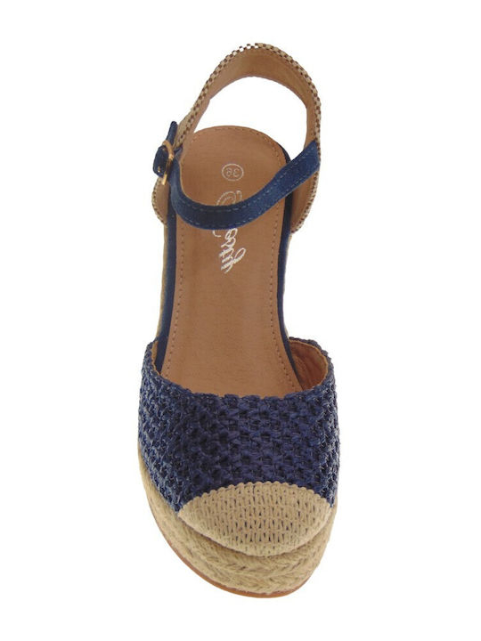 Women's Platform Espadrilles Blue