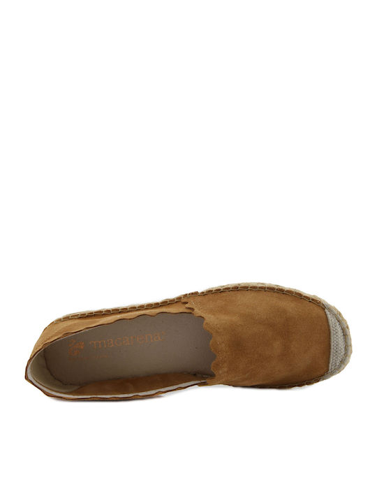 Elisa 43 Wildleder Damen Espadrilles in Braun Farbe