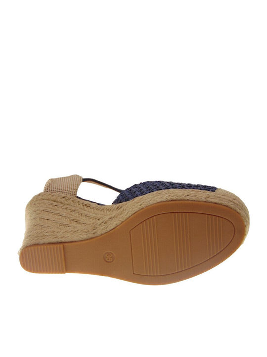 Women's Platform Espadrilles Blue