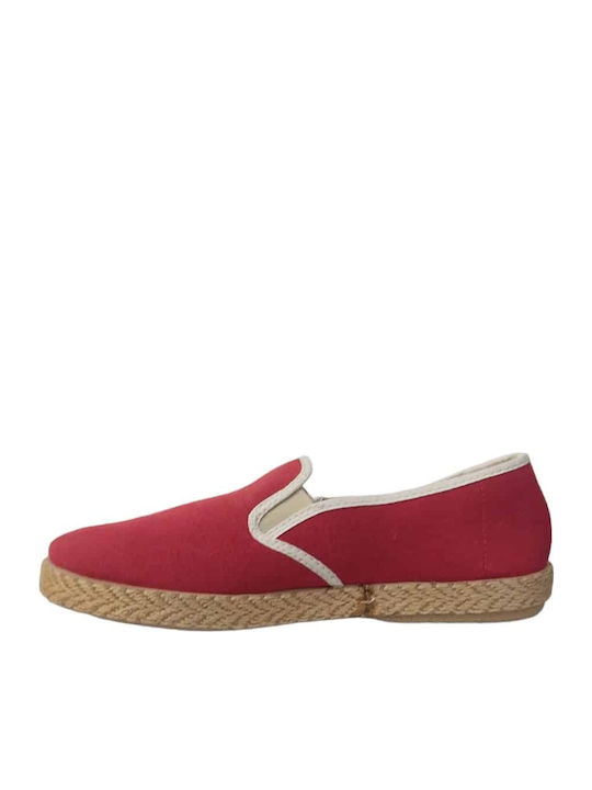 Din material textil Espadrile dama în culoarea Roșu