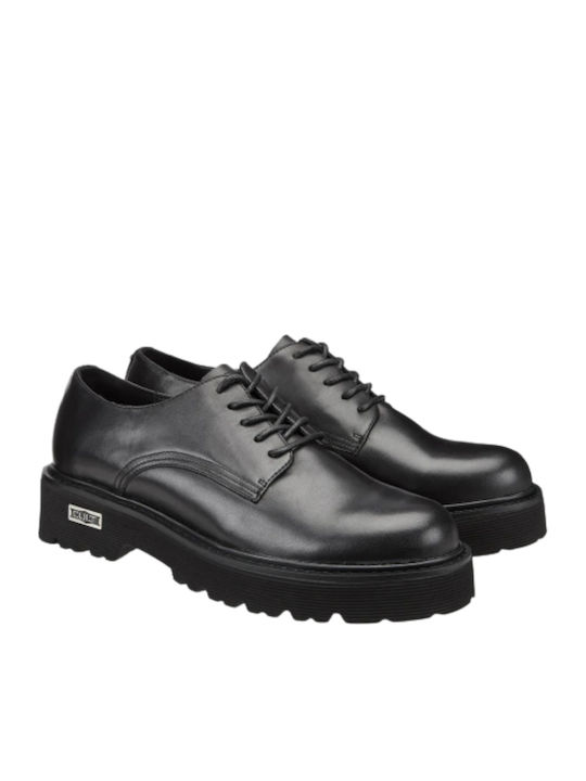 Δερμάτινα Γυναικεία Oxfords σε Μαύρο Χρώμα