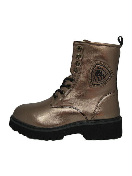 Leder Stiefeletten Damen Braun
