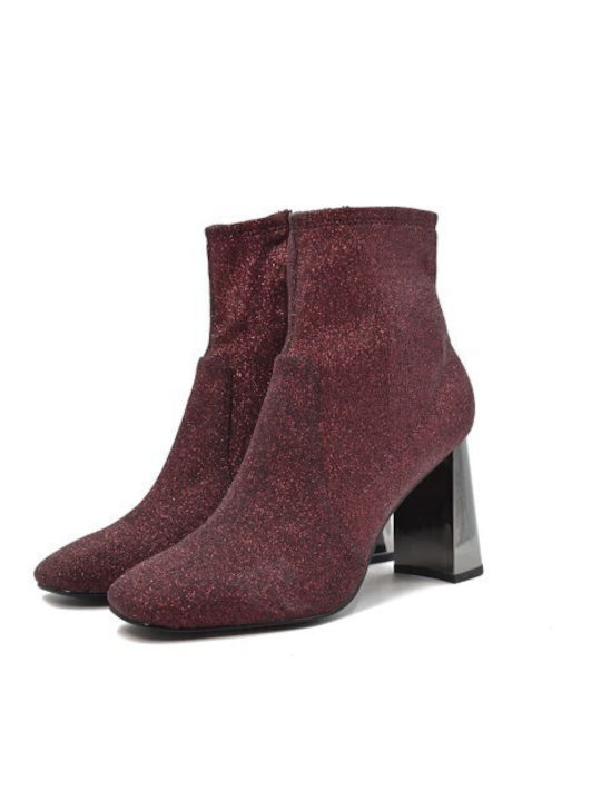Stiefeletten Damen Burgundisch