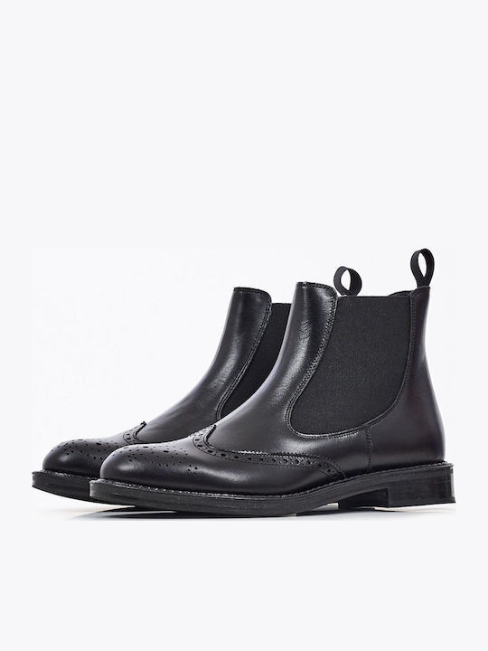 Leather Women's Ankle Boots Black