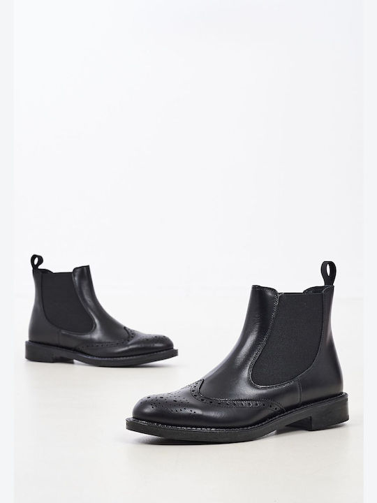 Leather Women's Ankle Boots Black