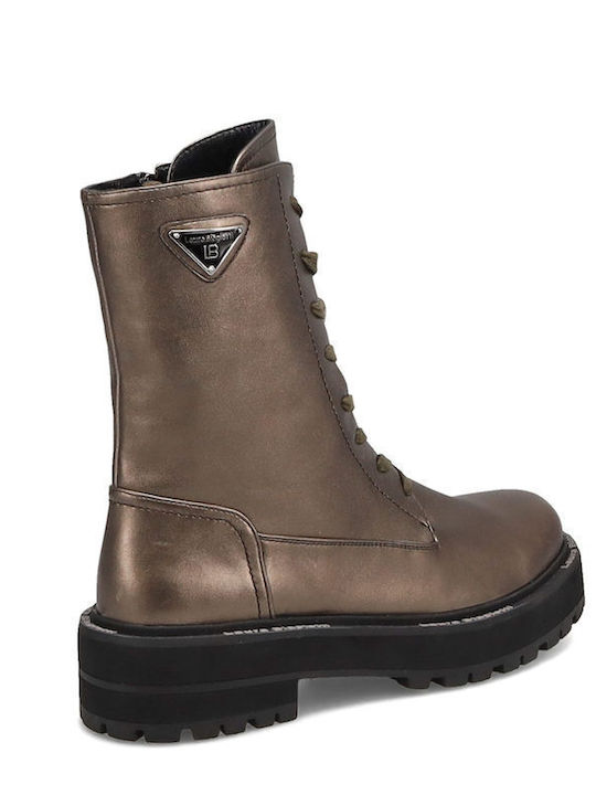 Leder Stiefeletten Damen Braun
