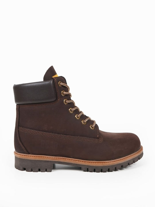 Leder Stiefeletten Damen Braun