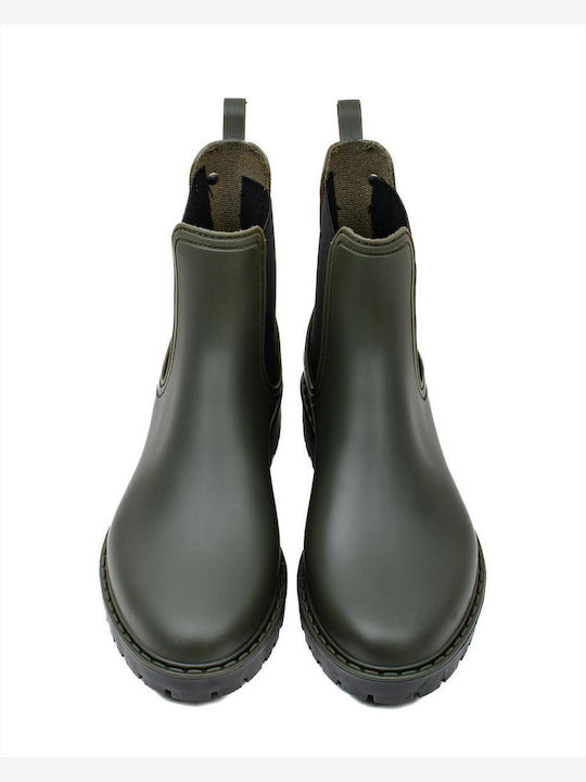 Damen Chelsea Stiefeletten Khaki