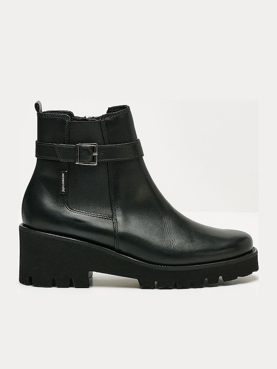 Leather Women's Ankle Boots Black