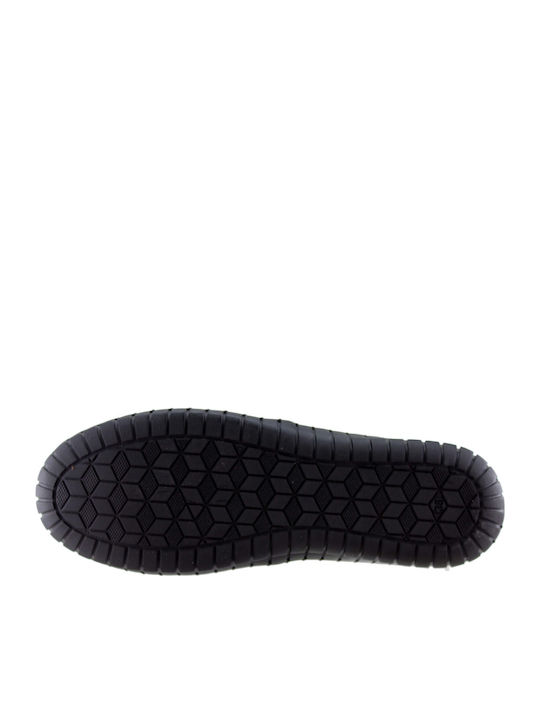 Damen Slip-Ons Leder Schwarze