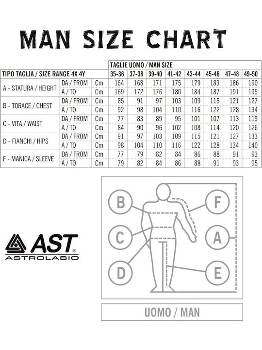 Astrolabio AD7P-500 Ανδρική Σαλοπέτα Σκι & Snowboard Μαύρη