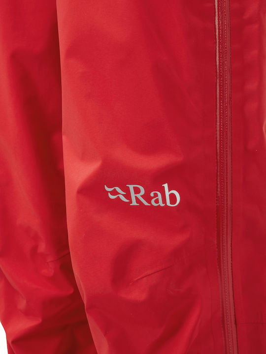 Rab Мъжки Дълга Панталон Туризъм Червен