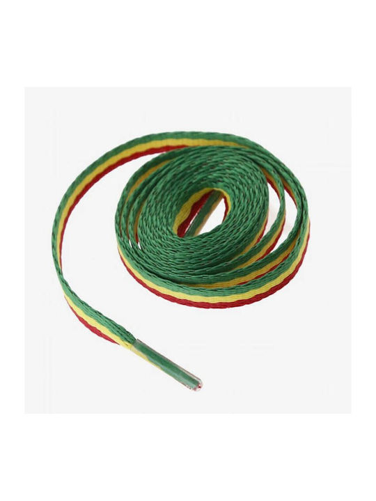 Urban Classics Men White Flat Tubelaces 120cm Rasta 10153p-rasta