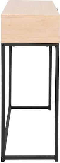 Joumpa Wooden Console Table Wood & Metal Acacia Natural Shade / Black L80xW28xH76.5cm
