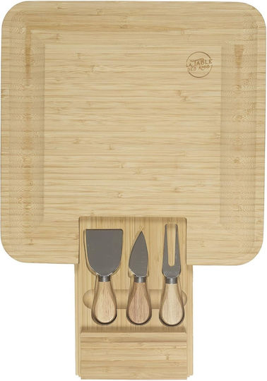The Home Deco Factory Wooden Cheese Serving Platter 33x33x3cm