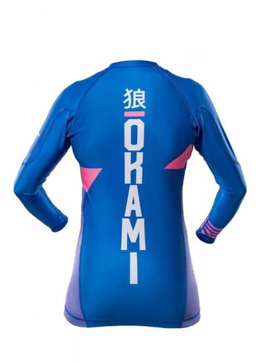 Okami Long Sleeve Shirt ORS106_2 for Jiu-Jitsu Blue