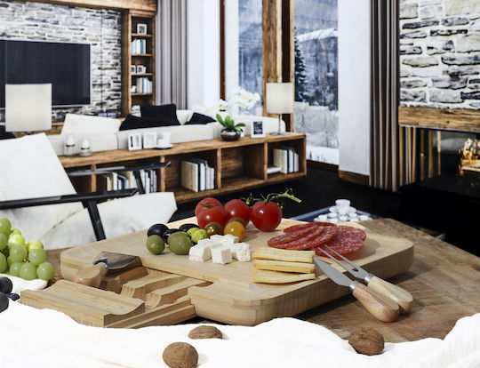 The Home Deco Factory Wooden Cheese Serving Platter 33x33x3cm