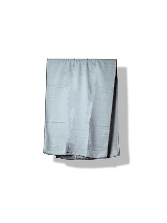 Πετσέτα Γιόγκα Aντιολισθητικές Κουκίδες Yoga Towel Grey Xl 182x63cm