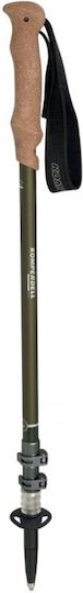 Komperdell Pair of Telescopic Carbon Fiber Fast Lock Trekking Poles with 3 Sections Black 221gr