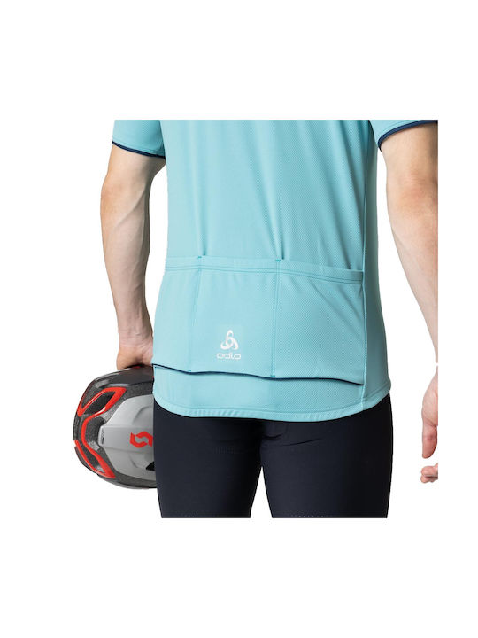 Odlo Essential Men's Short Sleeve Cycling Jersey Turquoise