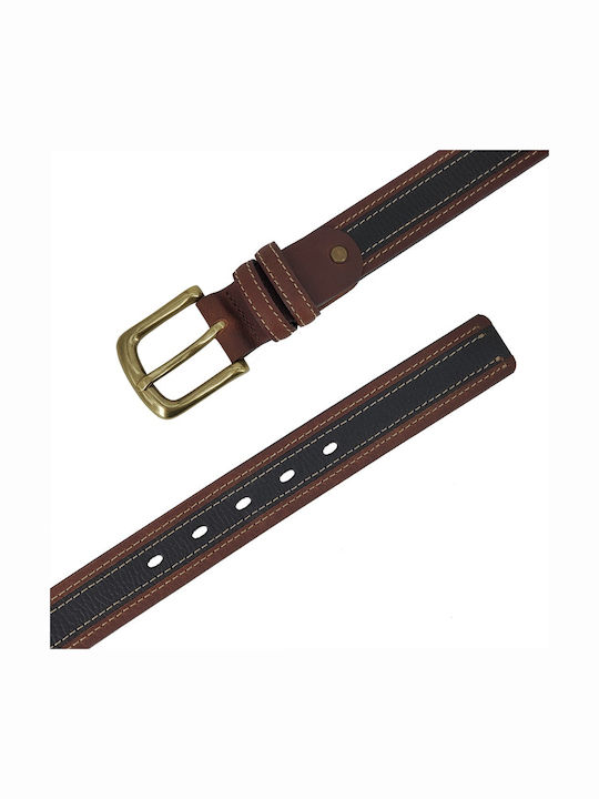 Herren Gürtel Leder Mehrfarbig